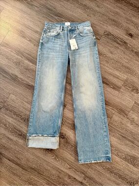 Anine Bing Hugh High Rise Jeans in Baltic Blue new